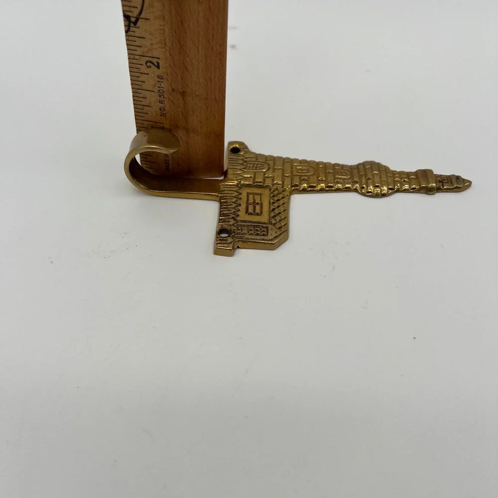 Lighthouse Keepers Quarters Wall Hook Home Brass Patina Nautical Coastal Vintage